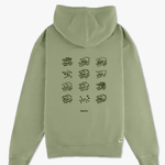 THE FACES HOODIE GREEN