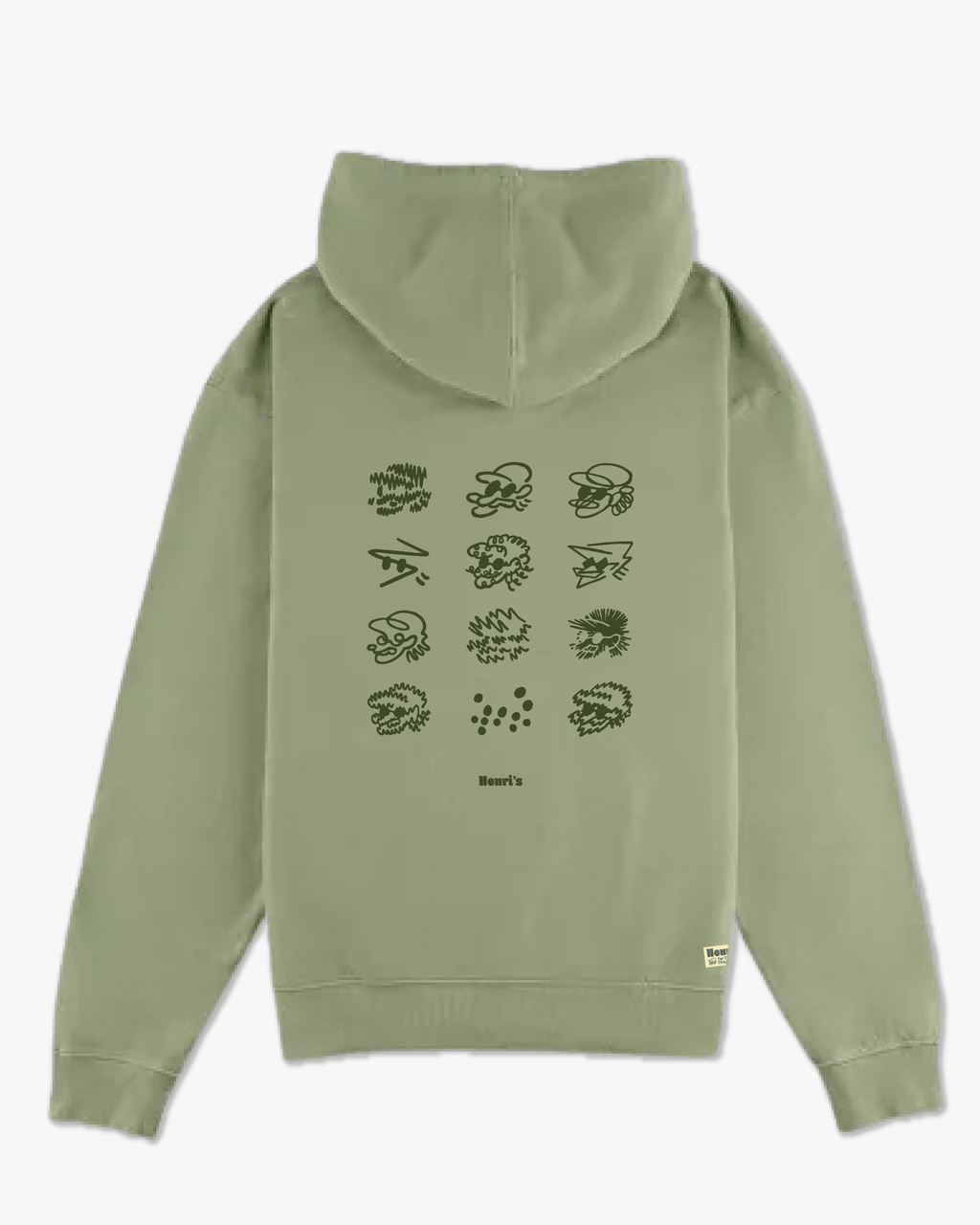 THE FACES HOODIE GREEN