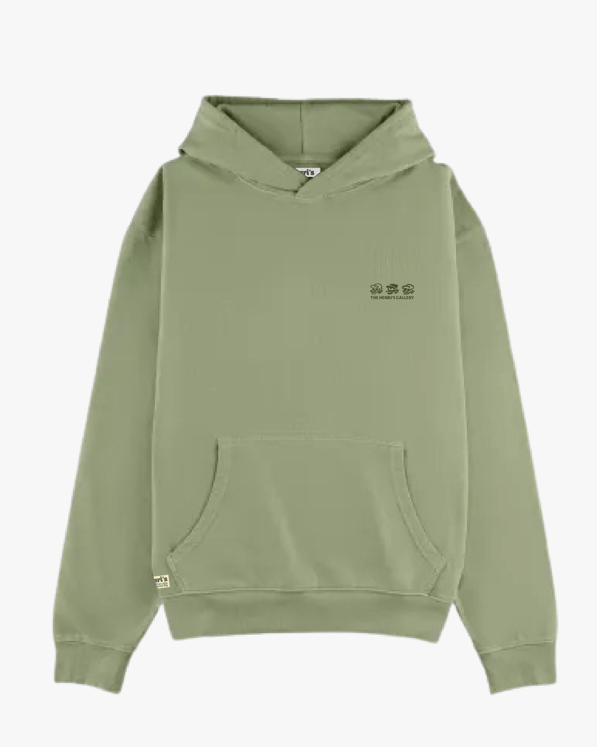 THE FACES HOODIE GREEN
