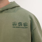 THE FACES HOODIE GREEN