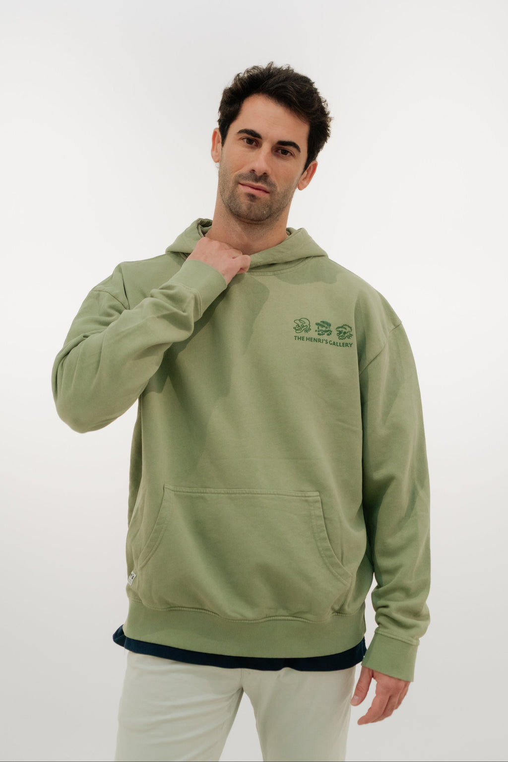 THE FACES HOODIE GREEN